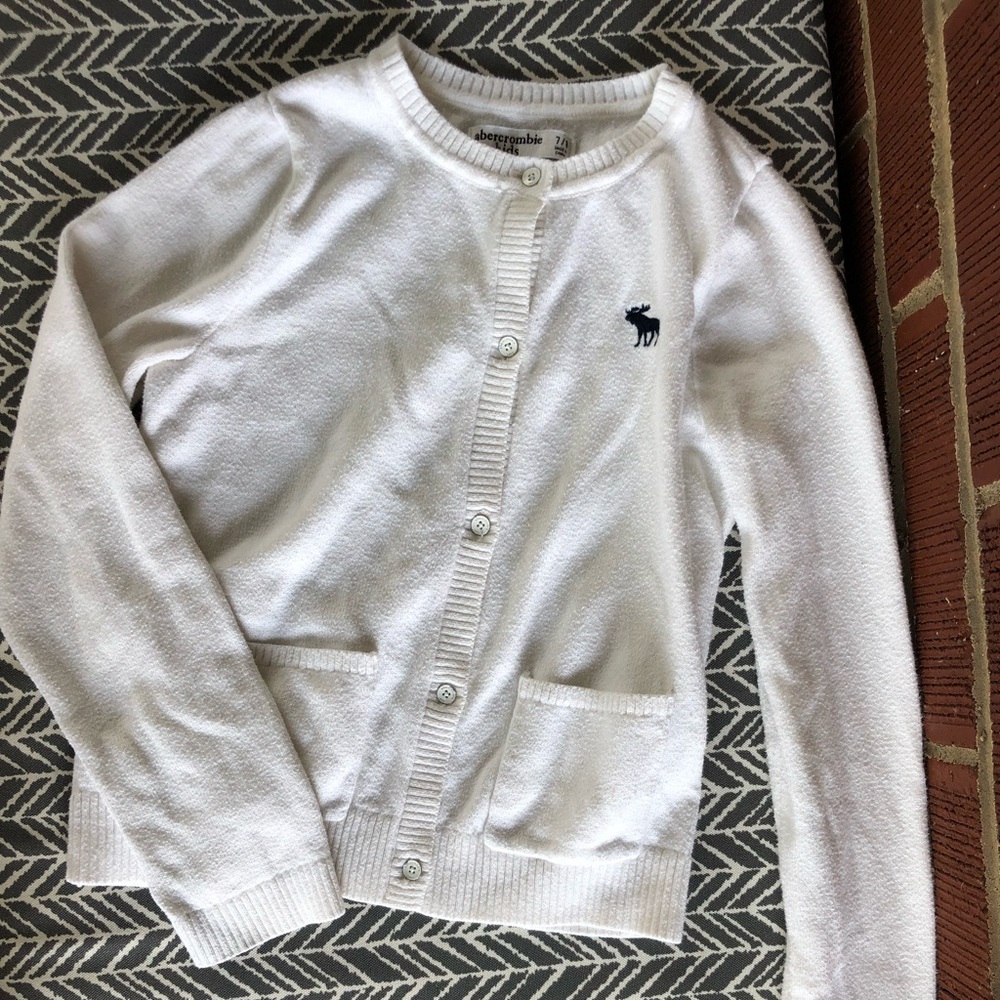 White Abercrombie kids sweater